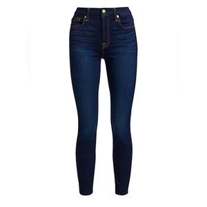 7 for All Mankind, High-rise Ankle Skinny Jeans, Size 26
